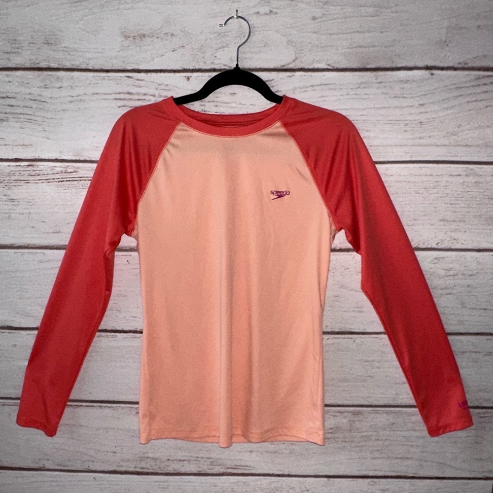 Speedo Long Sleeve Rash Guard Swim Shirt – Size Small Summer UPF Beach Vacation